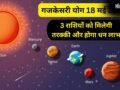 Gajkesari Yog: 18 मई की रात बदलेगा 3 राशियों का भाग्य, गजकेसरी योग दिलाएगा धन लाभ और तरक्की​