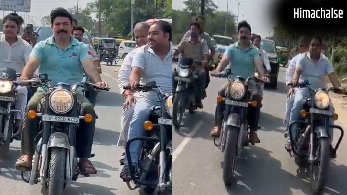 बीजेपी विधायक ने बिना हेलमेट पहन कर चलाई बुलेट, फिर पुलिस को फोन कर कहा- अब काटो मेरा चालान