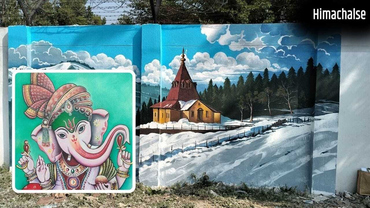 जेल की सलाखों से कला की उड़ान, डासना जेल के कैदी ने बनाई पेंटिंग; कोर्ट की दीवारों पर बिखेरे रंग​