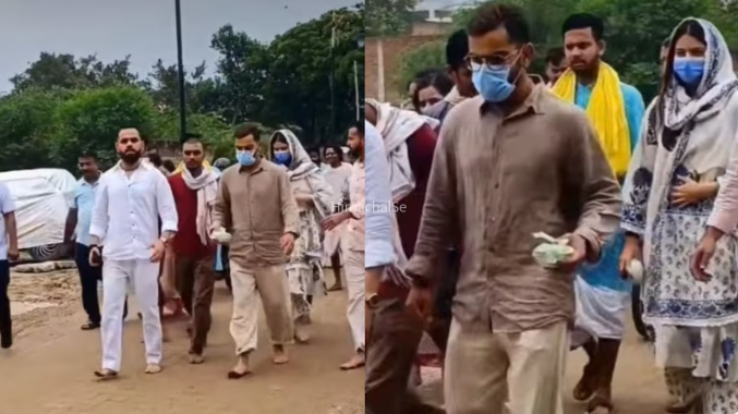 नंगे पांव कीचड़ में चलकर नीम करोली बाबा के आश्रम पहुंचे विराट कोहली-अनुष्का शर्मा, सादगी ने जीता फैंस का दिल