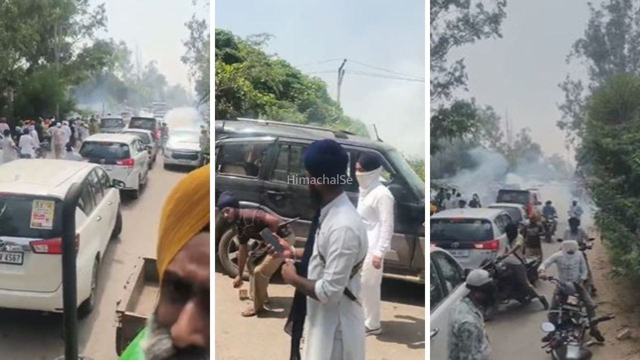 अंबाला में NH-44 बना अखाड़ा: 6 घंटे जाम के बाद चले लाठी-डंडे और आंसू गैस, DSP समेत 7 पुलिसकर्मी लहूलुहान​