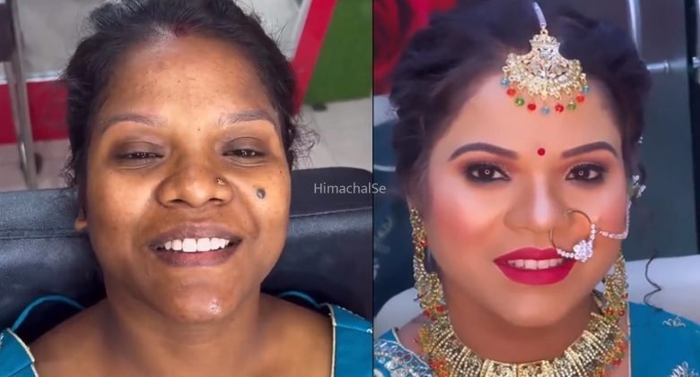 Viral Video: मेकअप का ऐसा कमाल, सिंपल सी लड़की बन गई स्वर्ग से उतरी अप्सरा लोग बोले: ब्यूटी पार्लर पर केस ठोको