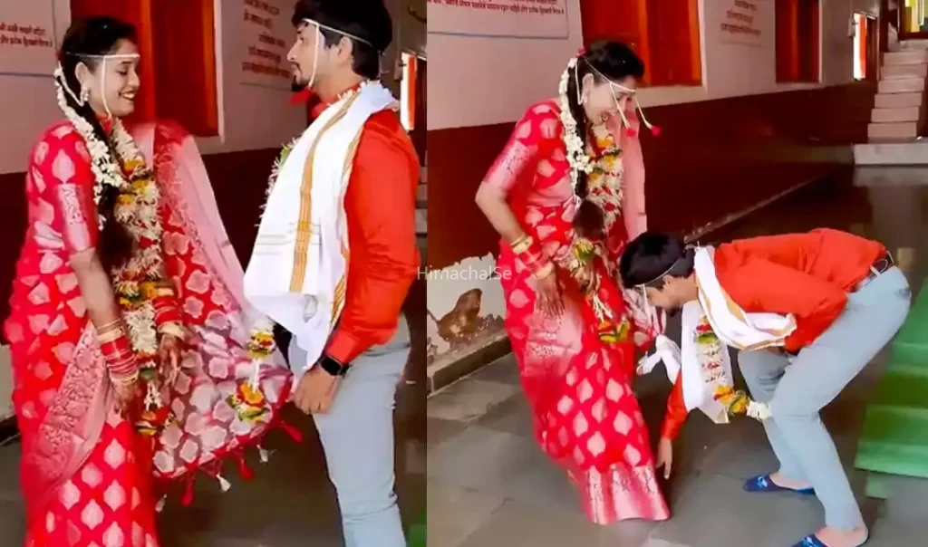 एक पति ऐसा भी: शादी के बाद बीवी के पैर छूकर लिया आशीर्वाद, 2 फिट ऊपर उछली नई नवेली बीवी..​​​