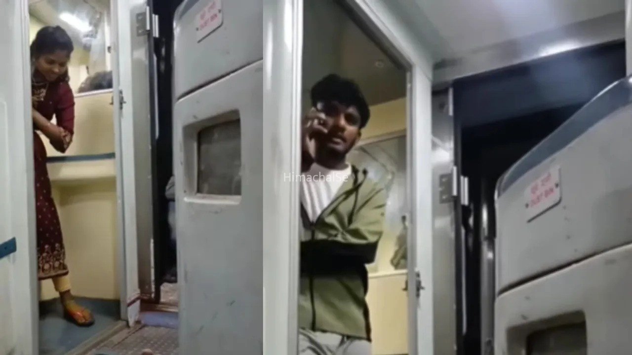 ​​ट्रेन के बाथरूम में संबंध बनाते पकड़ा गया कपल, वायरल हो रहा है वीडियो​​​