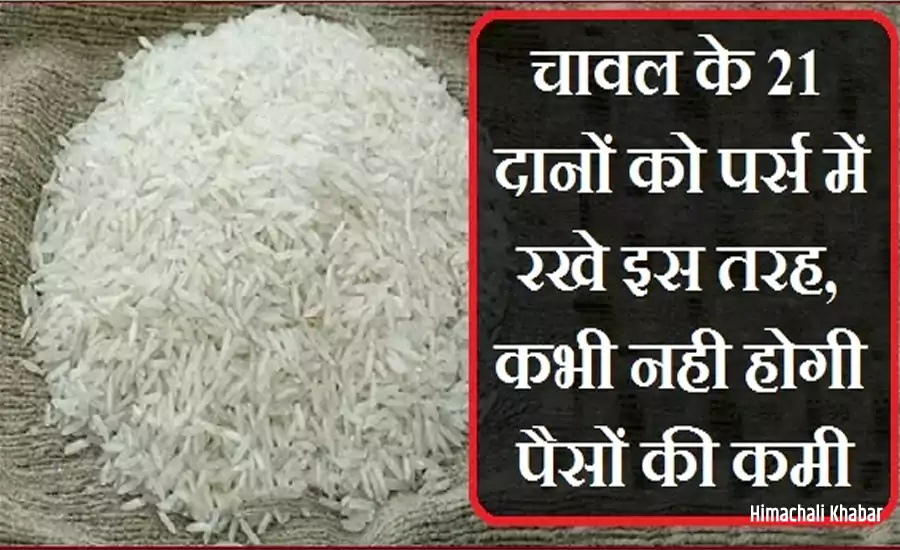 पैसों की तंगी से हो परेशान? चावल के 21 दानों को पर्स में रखे इस तरह, कभी नही होगी पैसों की कमी पैसों की तंगी से हो परेशान? चावल के 21 दानों को पर्स में रखे इस तरह, कभी नही होगी पैसों की कमी